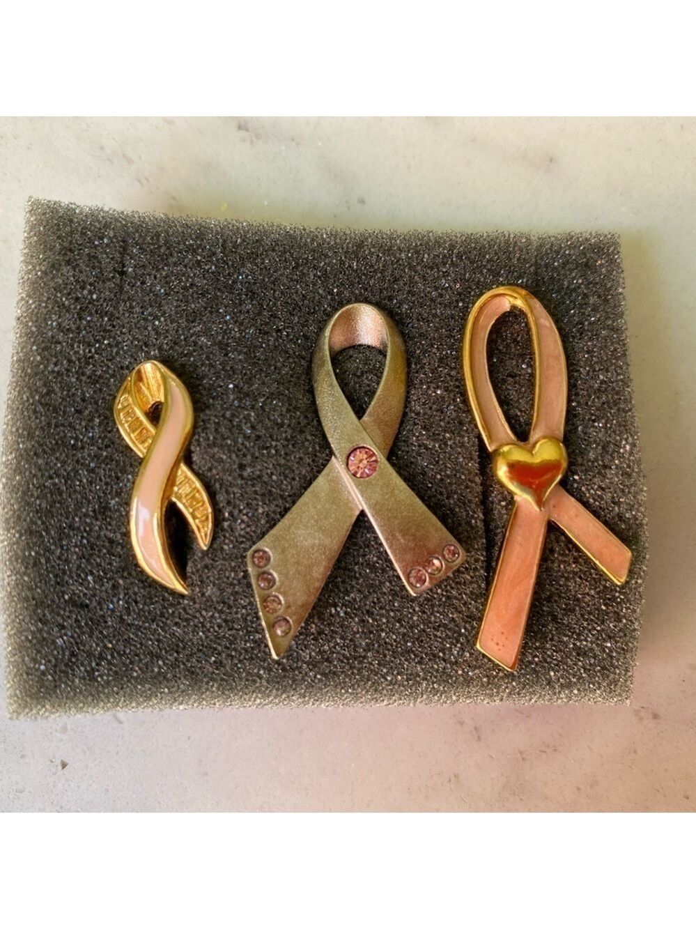 Avon Trio of Breast Cancer Awareness Tack Pins